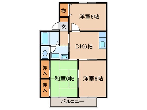 サンリリ－の物件間取画像